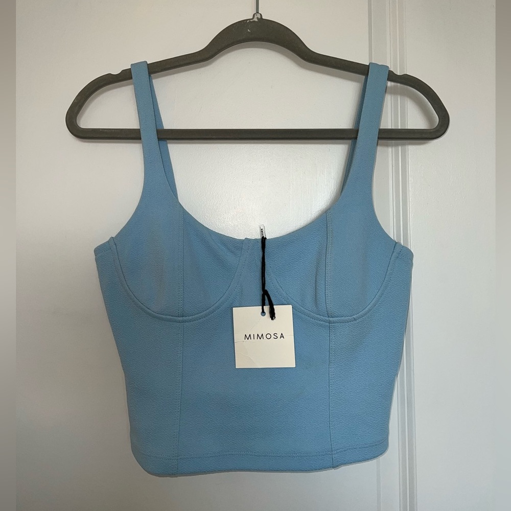 Mimosa light blue crop top